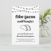 Grappige gratis taco's en een uitnodiging voor een (Staand voorkant)