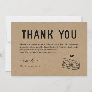 Grappige Gratis Whisky Bedankkaart