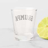 Grappige Graumpy Opa Grappig Zwart Grafisch Shot Glas (Achterkant)