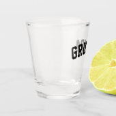 Grappige Graumpy Opa Grappig Zwart Grafisch Shot Glas (Links)