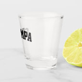 Grappige Graumpy Opa Grappig Zwart Grafisch Shot Glas (Rechts)