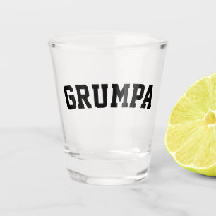 Grappige Graumpy Opa Grappig Zwart Grafisch Shot Glas