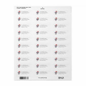 Grappige Great Dane Kersthond Retouradres Etiket (Full Sheet)