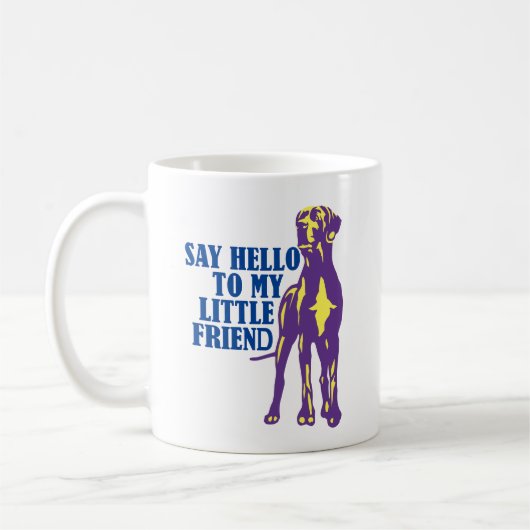grappige Great Dane mok (Links)