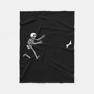 Grappige Great Dane Rennende Skelet Halloween Fleece Deken