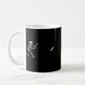 Grappige Great Dane Rennende Skelet Halloween  Koffiemok (Links)