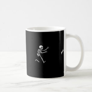 Grappige Great Dane Rennende Skelet Halloween Koffiemok