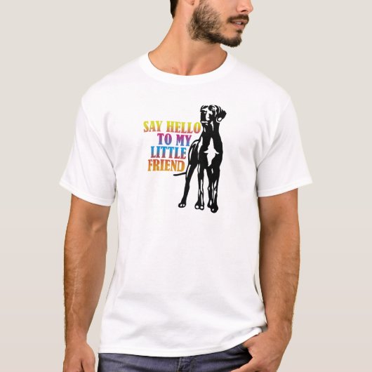 Grappige Great Dane Saluut T-shirt (Voorkant)