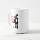 Grappige Great Dane Vriend Koffiemok (Voorkant links)