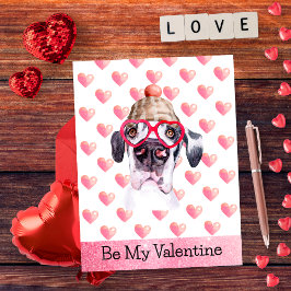 Grappige Great Dane Wees Mijn Valentijnshond Valen Feestdagenkaart