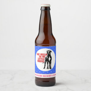 Grappige Great Dane Winnaar Wijn Bier Etiket