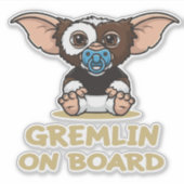 Grappige Gremlin aan boord | Schattigee jaren 80 f Sticker (Voorkant)