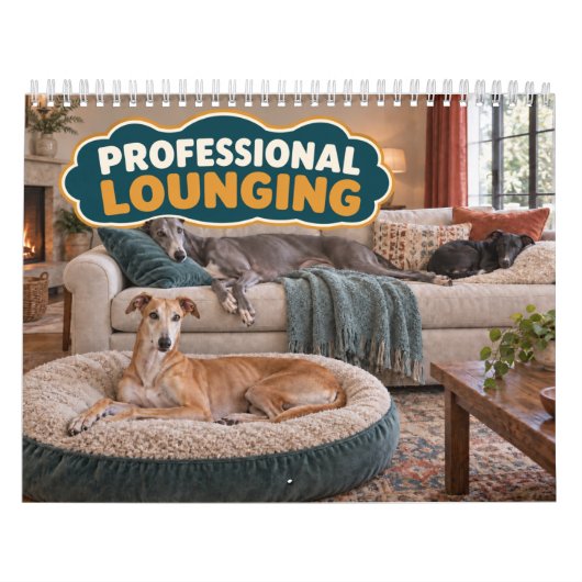 Grappige Greyhound Professionele Luieren Kalender (Hoes)