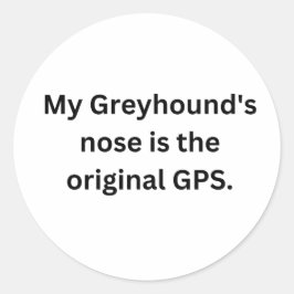Grappige greyhound sticker voor hondenliefhebbers