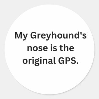 Grappige greyhound sticker voor hondenliefhebbers