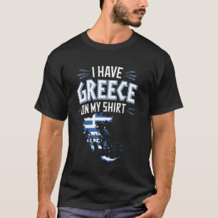 Grappige Griekenland Kaart Hellenen Burgerschap Ra T-shirt