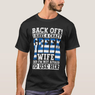 Grappige Griekse man Griekenland Vlag Erfgoed voor T-shirt