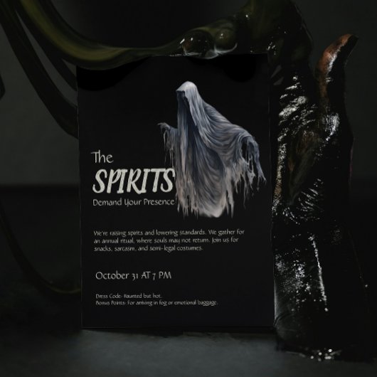 Grappige griezelige gotische horror Halloween kost Kaart