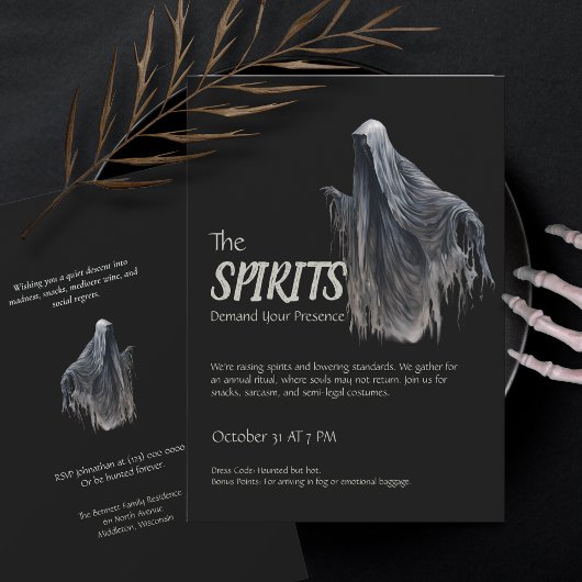 Grappige griezelige gotische horror Halloween kost Kaart