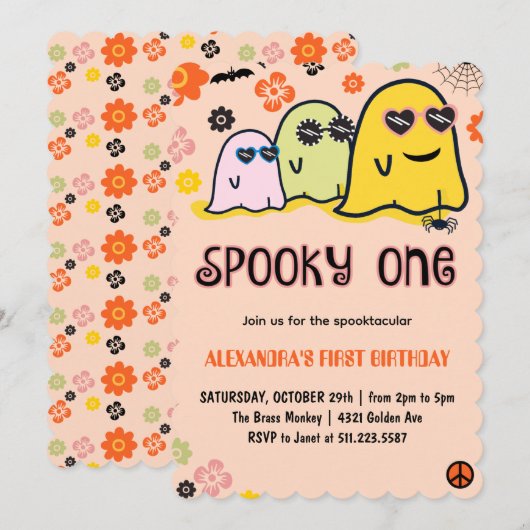 Grappige griezelige uitnodiging voor een verjaarda (Voorkant / Achterkant)