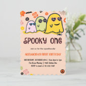 Grappige griezelige uitnodiging voor een verjaarda (Staand voorkant)
