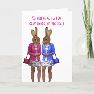 Grappige grijze haren vrouwen verjaardagskaart kaart