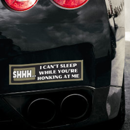 Grappige grijze slaap gevaarlijk rijzin bumpersticker
