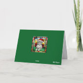 Grappige grijze tabby kerst kaart (Achterkant)