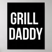 Grappige Grill Daddy BBQ en roken voor Vaderdag Poster (Voorkant)