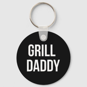 Grappige Grill Daddy BBQ en roken voor Vaderdag Sleutelhanger