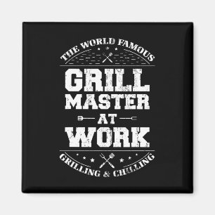Grappige Grill Master BBQ Chef Gerookt Vlees Liefh Magneet