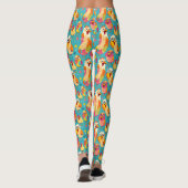 Grappige grillige Cartoon Abstracte kippen Leggings (Achterkant)
