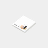 Grappige grillige kat liefde paar gepersonaliseerd post-it® notes (Schuin)