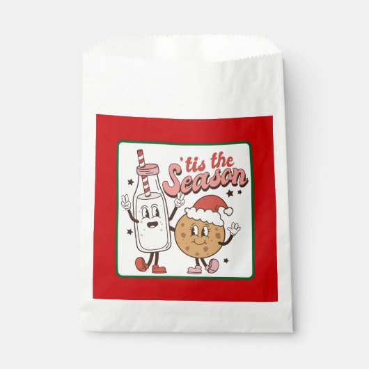 Grappige grillige kerst gunstzakken bedankzakje (Voorkant)