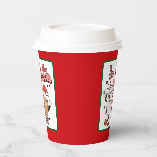 Grappige grillige kerst papier beker (Links)