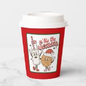 Grappige grillige kerst papier beker (Achterkant)