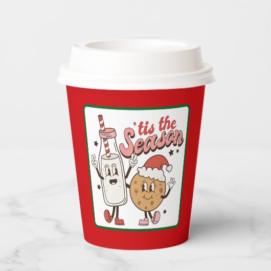 Grappige grillige kerst papier beker (Achterkant)