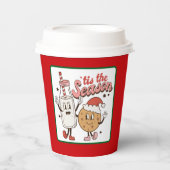 Grappige grillige kerst papier beker (Voorkant)