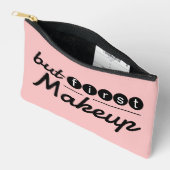 Grappige grillige koraal rode make-up reizen etui (Open)