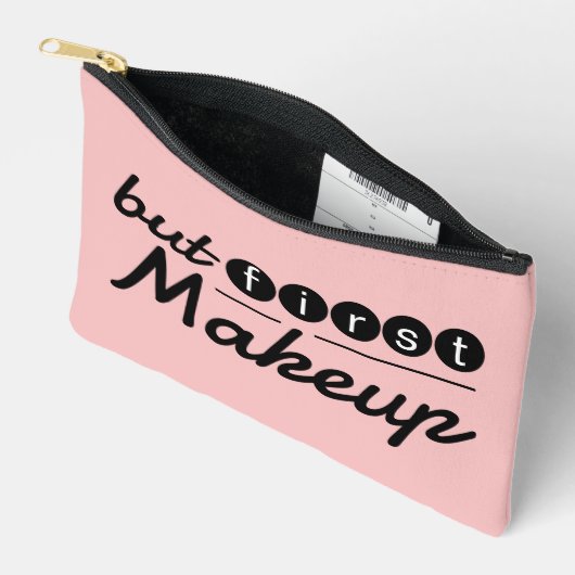 Grappige grillige koraal rode make-up reizen etui (Open)
