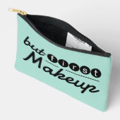 Grappige grillige  Mint Green Make-up Travel Etui (Open)