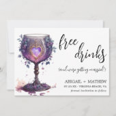 Grappige grillige romantische goblet foto bruiloft save the date (Voorkant)