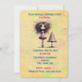 Grappige grillige verjaardag meisje kaart (Voorkant)