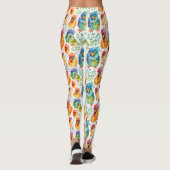 Grappige grillige Waterverf stijl kippen Leggings (Achterkant)