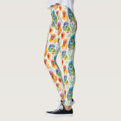 Grappige grillige Waterverf stijl kippen Leggings (Links)