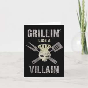 Grappige Grillin' Like Villain Gangster Chef Summe Kaart