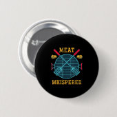 Grappige Grillmaster Gerookt Vlees Steak Lover BBQ Ronde Button 5,7 Cm (Voorkant /achterkant)