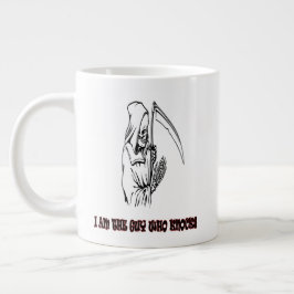 Grappige Grim Reaper Citaat Spookachtige Halloween Grote Koffiekop