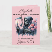 Grappige Grim Reaper Dood aan mijn jeugd 50ste ver Kaart (Voorkant)