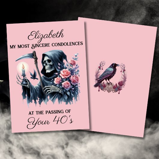 Grappige Grim Reaper Dood aan mijn jeugd 50ste ver Kaart